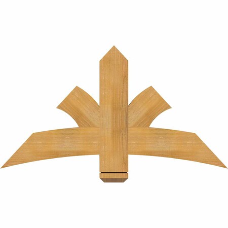 Ekena Millwork Davenport Rough Sawn Timber Gable Bracket, Western Red Cedar, 48"W x 26"H x 2"D x 6"F, 13/12 Pitch GBW048X26X0206DAV00RWR